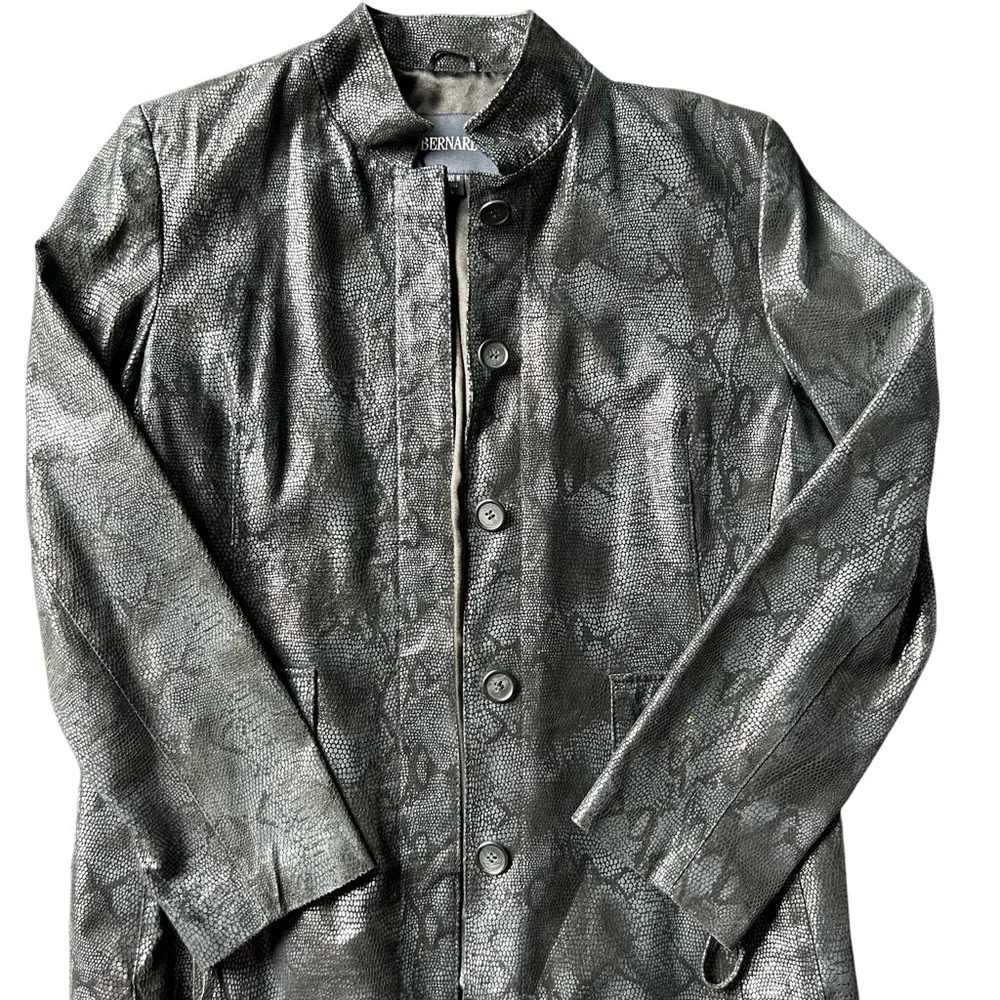 Bernardo Textured black snakeskin Jacket - Picture 1 of 7